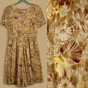 Vintage Tan Floral Romper